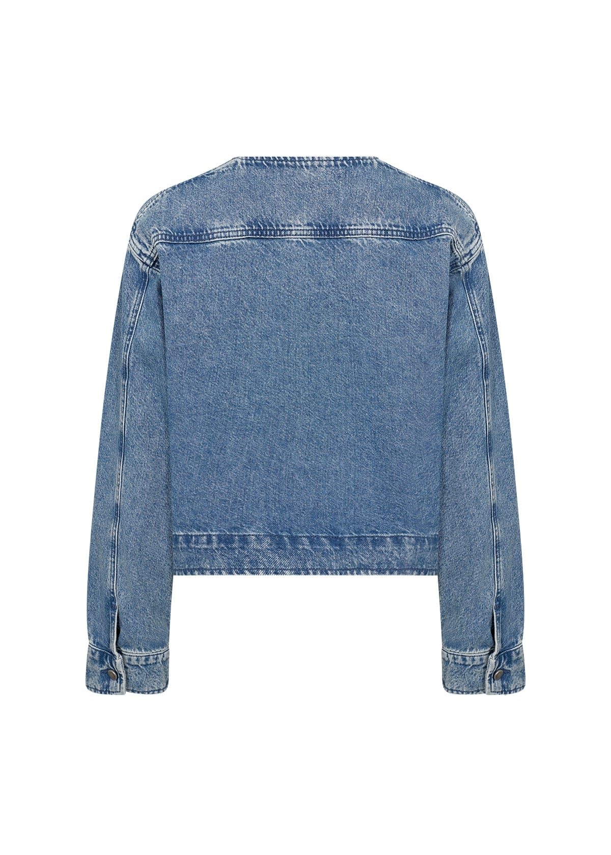 Soyaconcept Collarless Denim Jacket