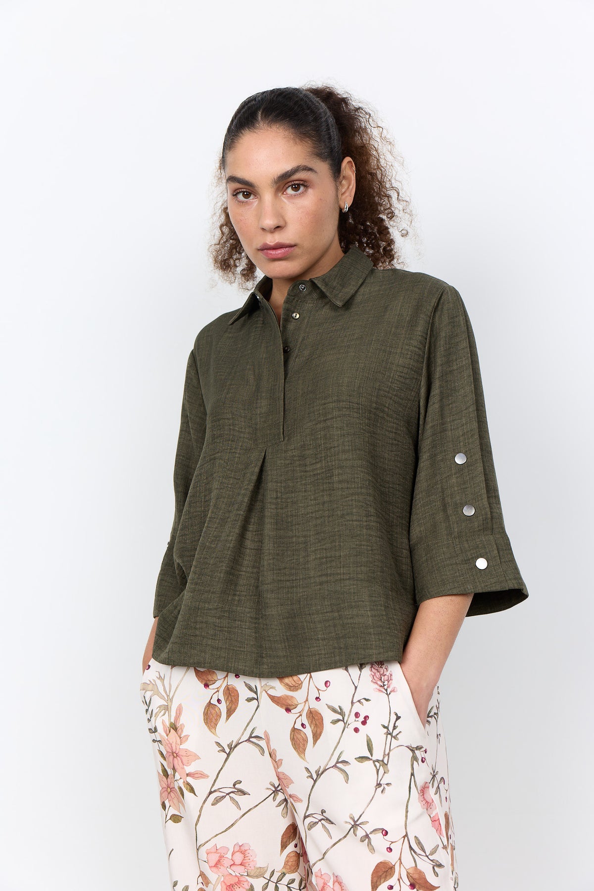 Soyaconcept Popper Button Blouse