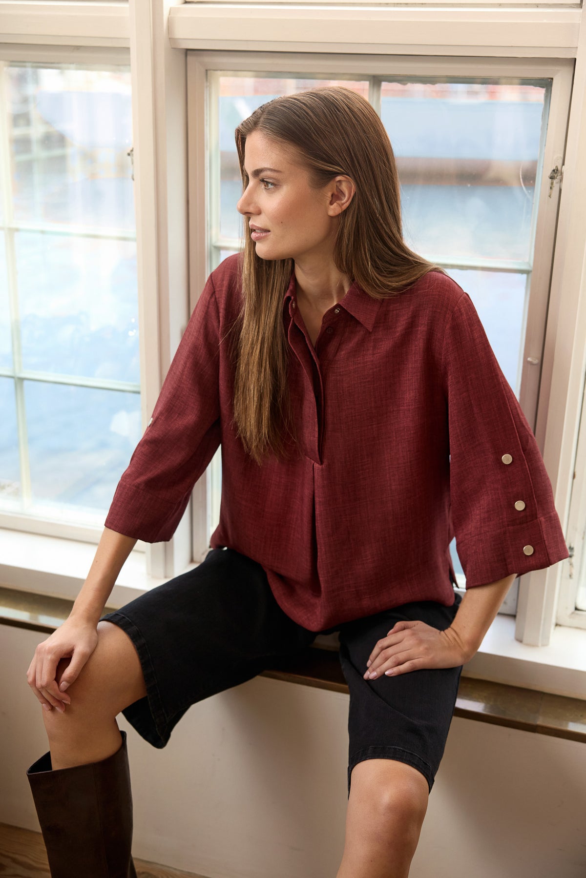 Soyaconcept Popper Button Blouse