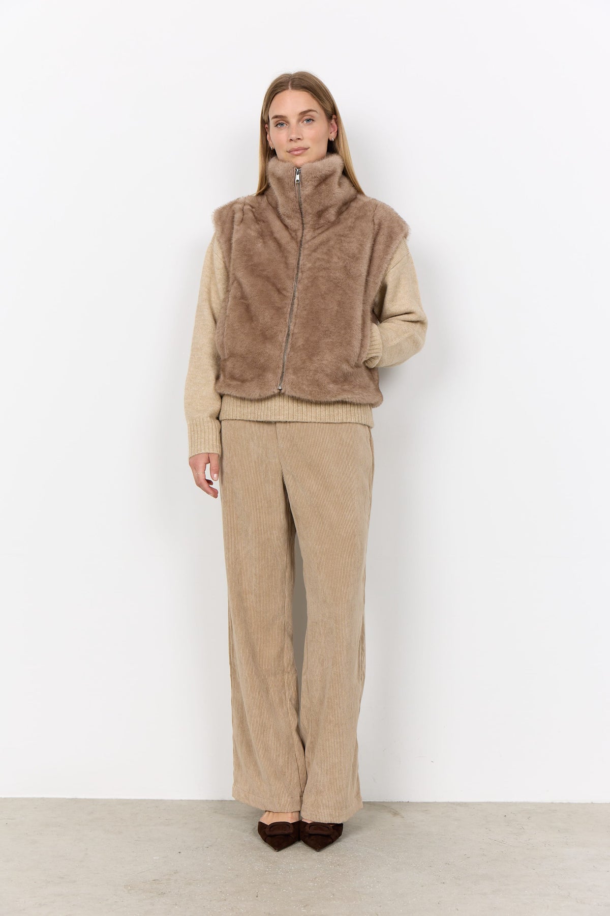 Soyaconcept Faux Fur Gilet