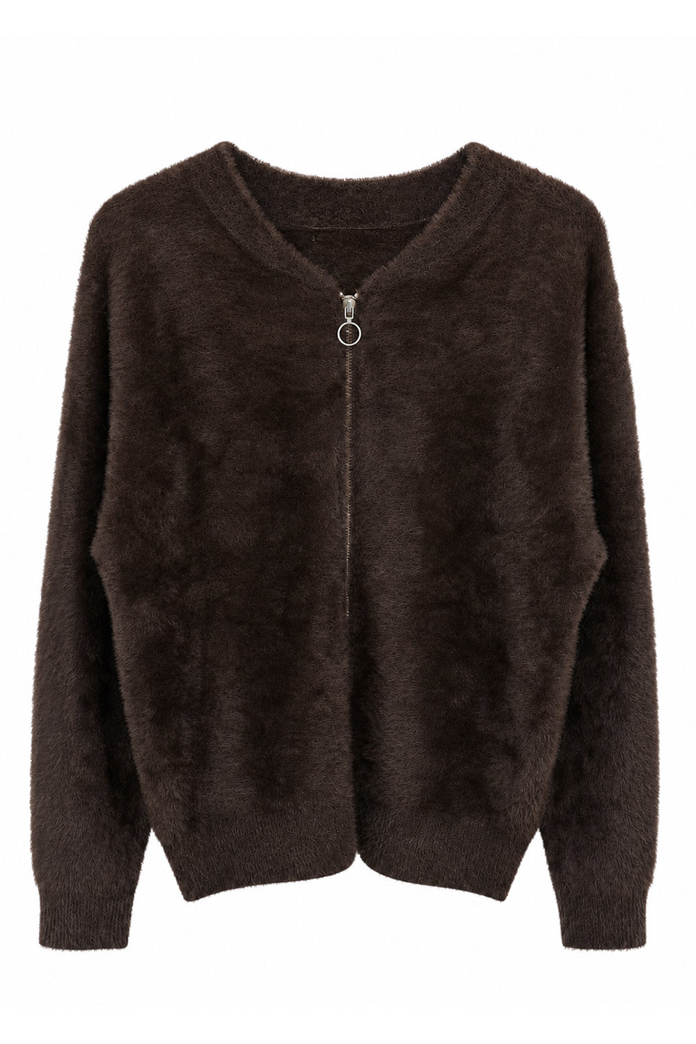 Kartner Zip Textured Cardigan