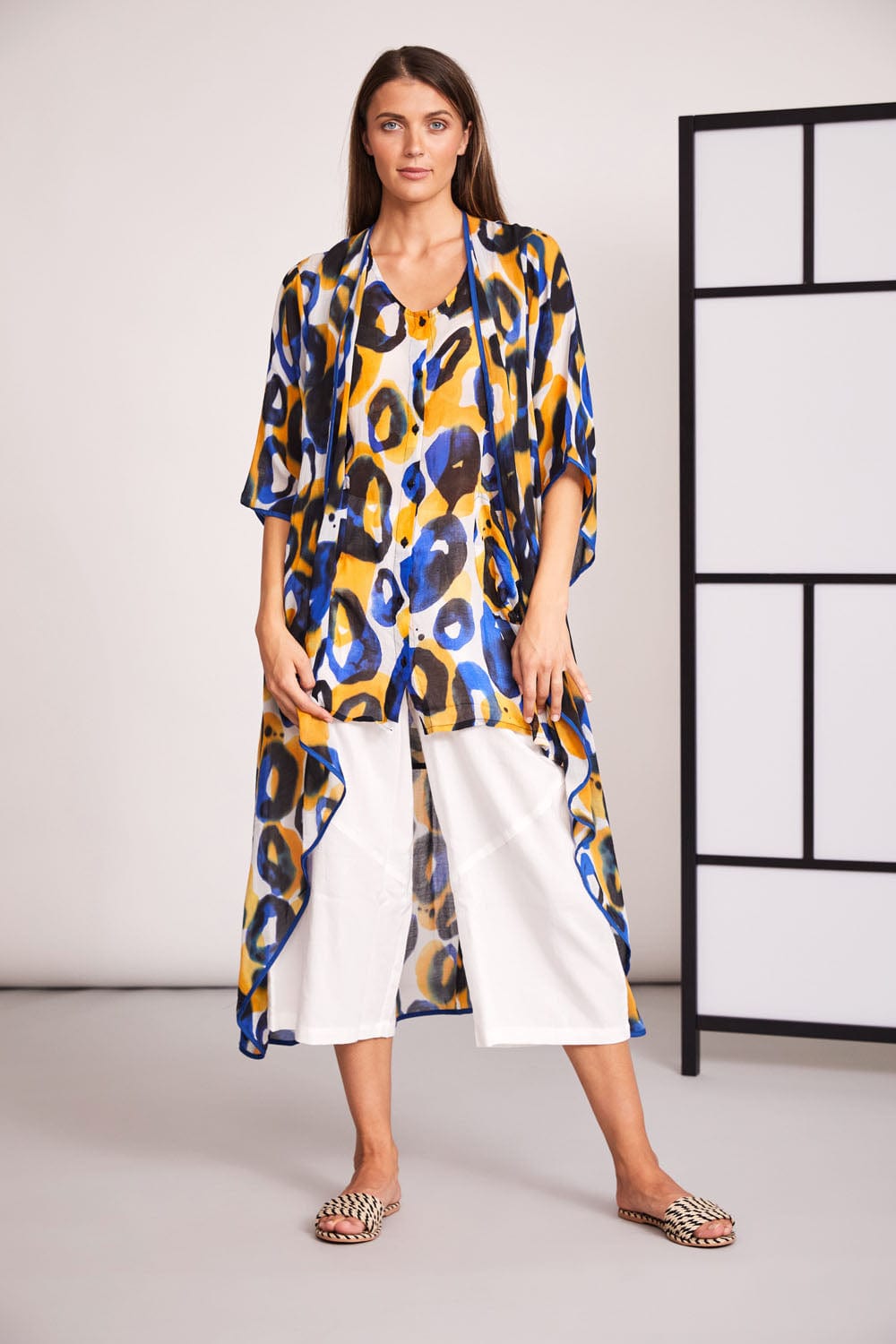 Tara Vao Kimono Print Jacket