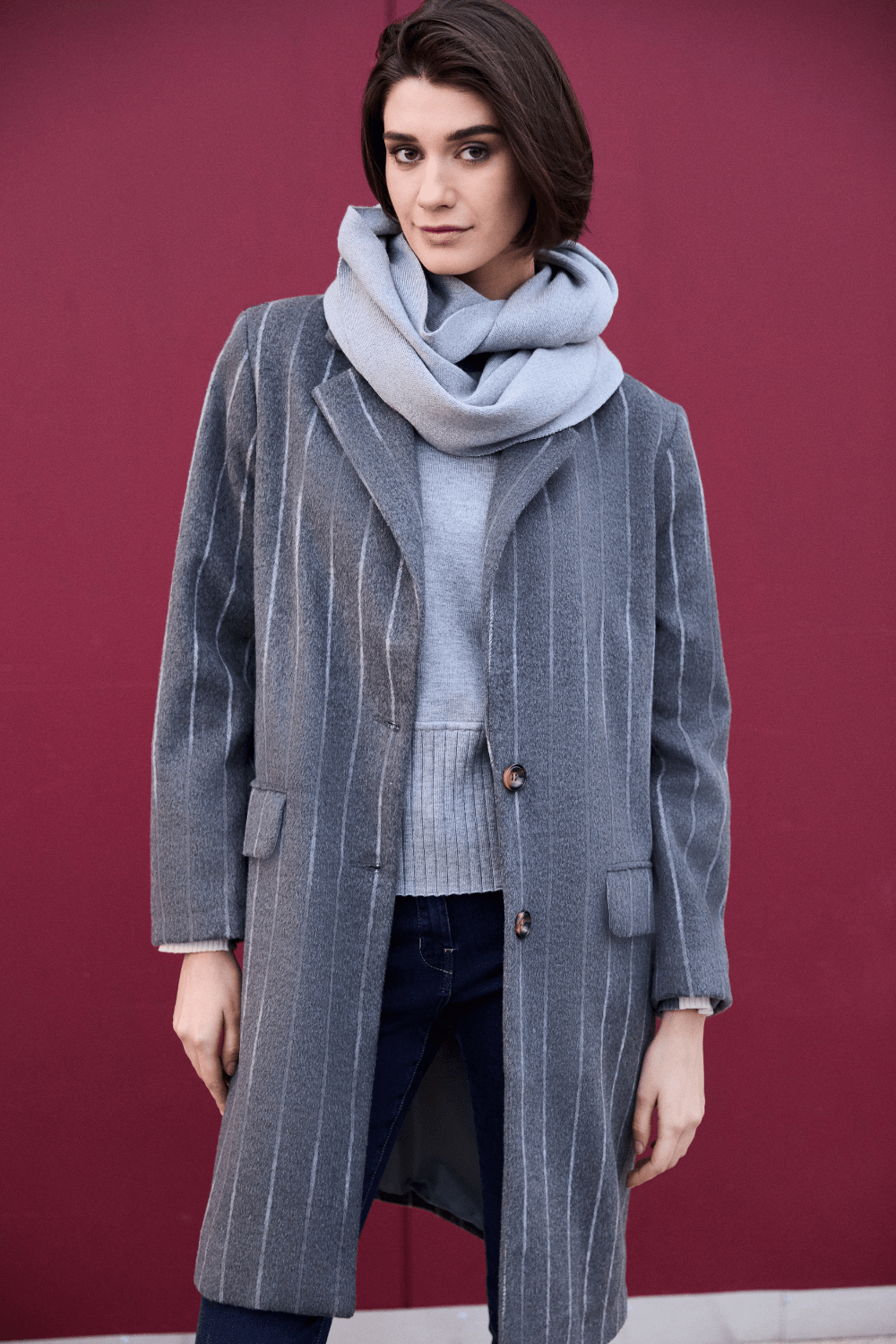 PERUZZI Pinstripe Coat