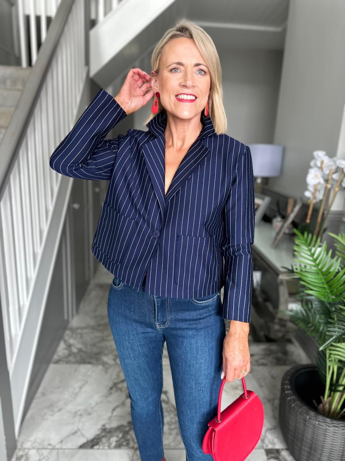 PERUZZI Pinstripe Jacket – Choice Boutique