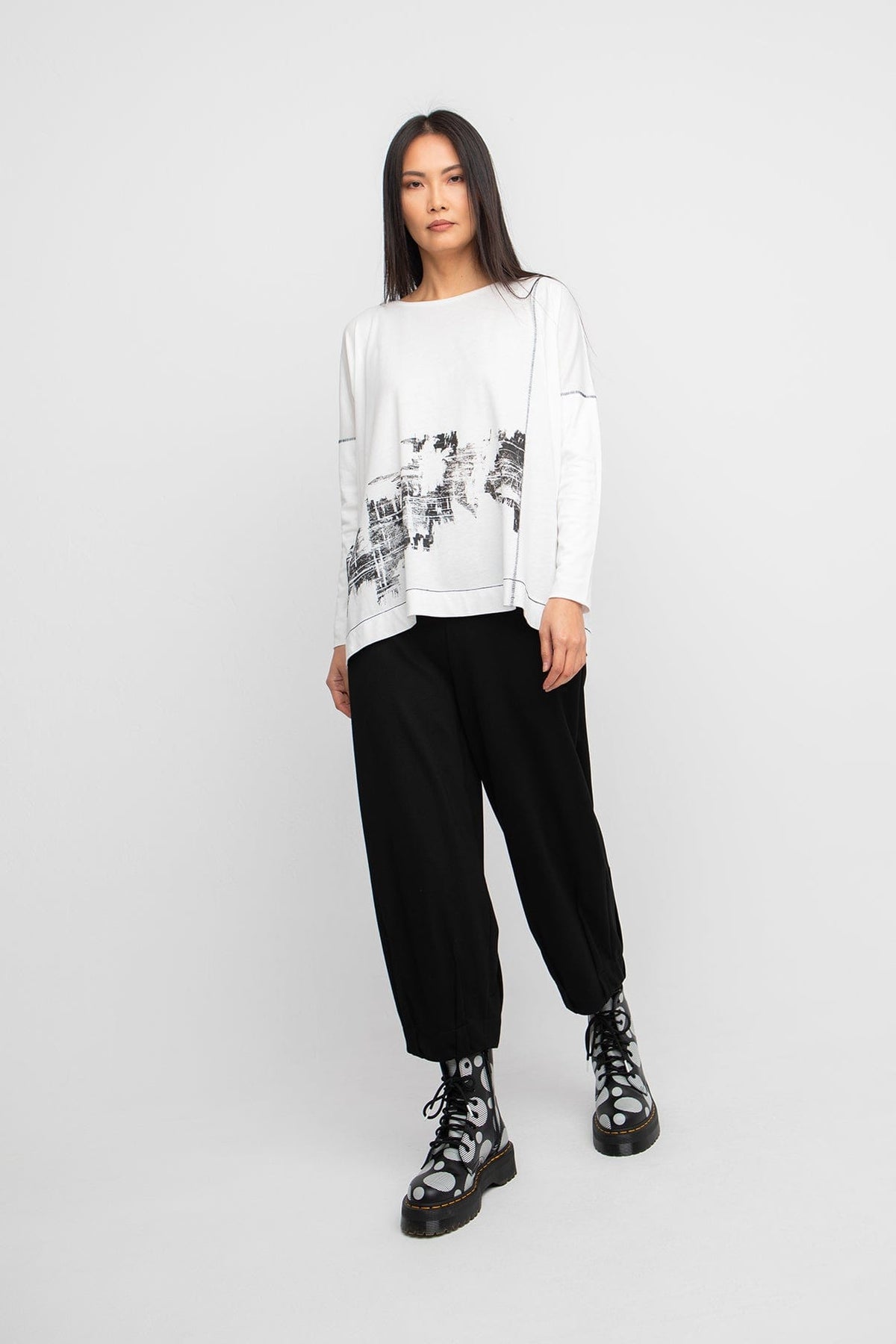 OZAI N KU Side Print Top