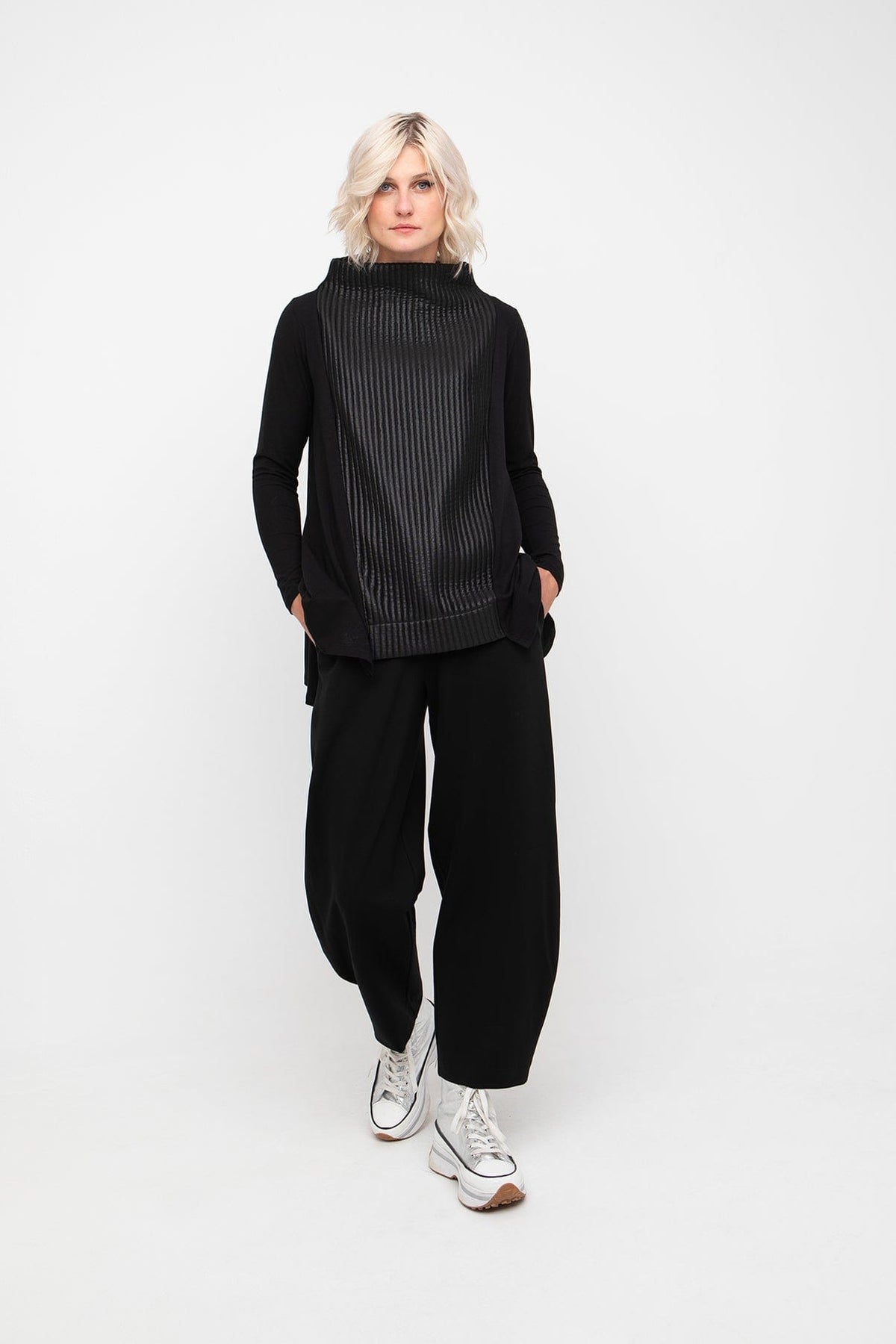 OZAI N KU Satin Rib Tunic