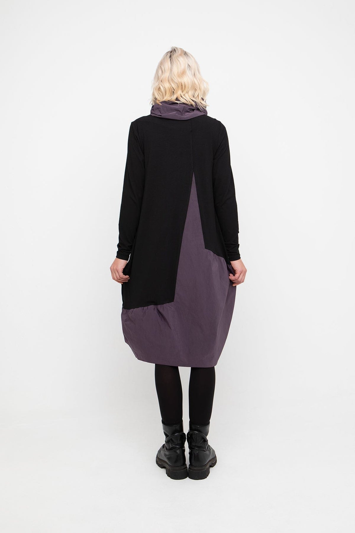 OZAI N KU Mixed Fabric Dress