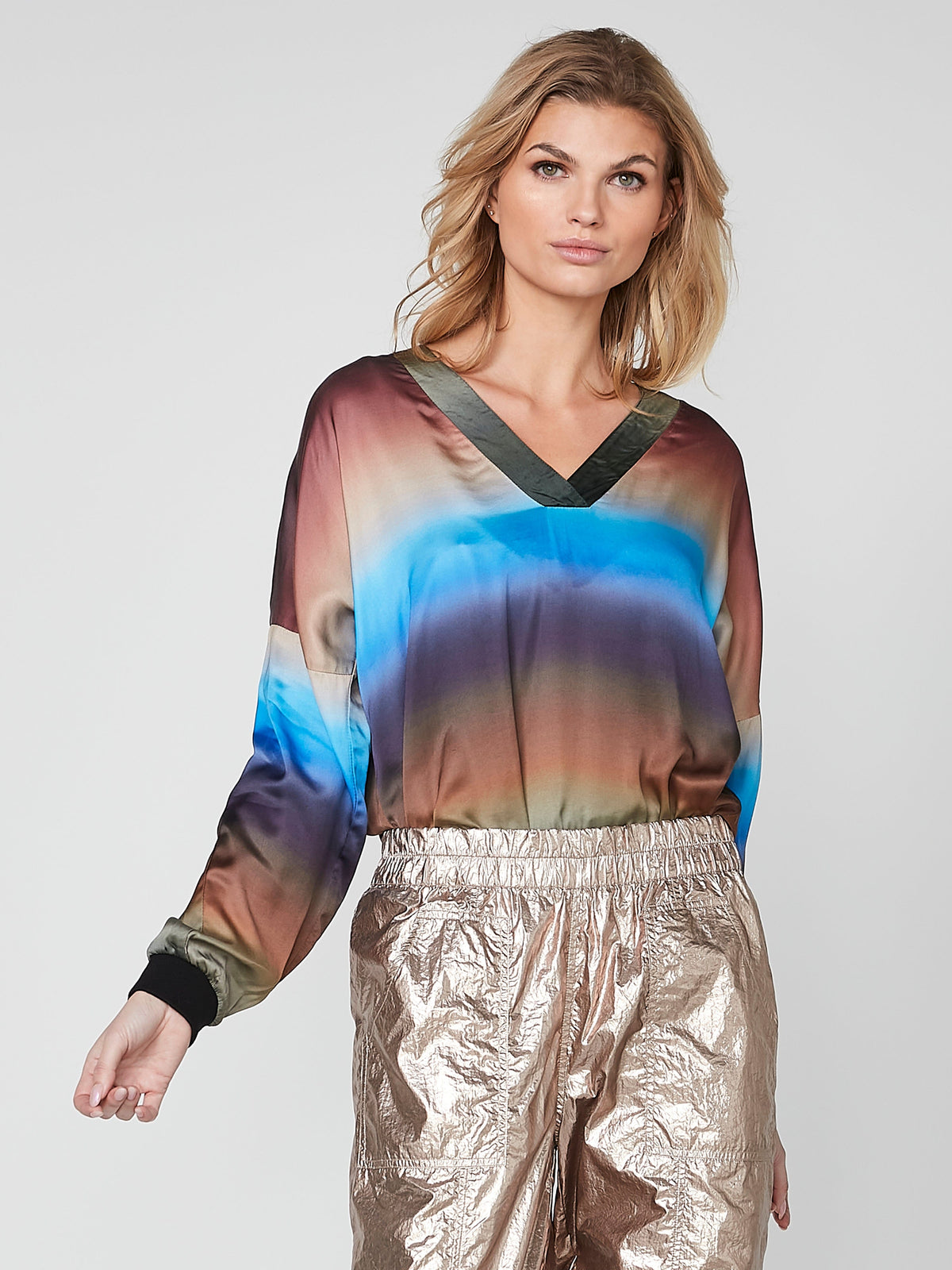 NÜ Ombre Long Sleeve Blouse