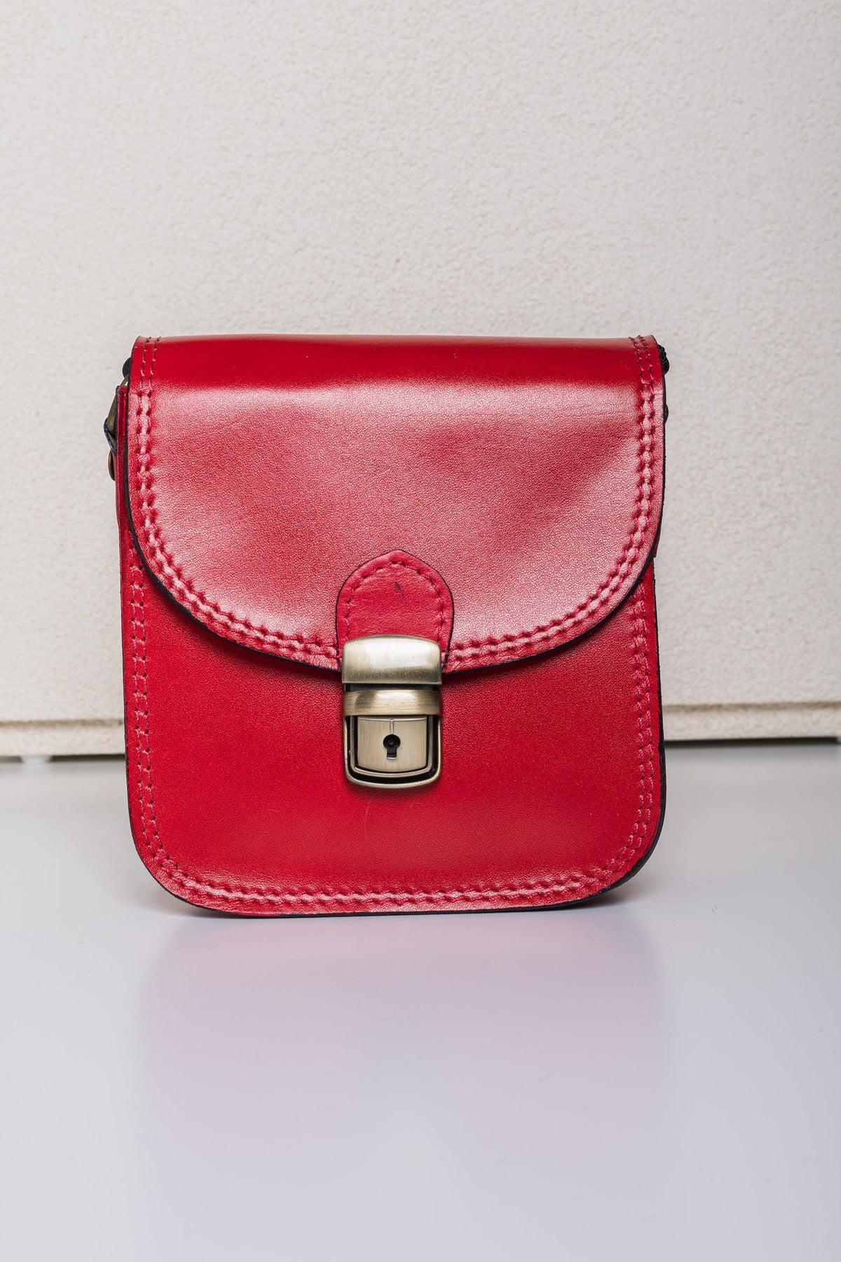 Leather Clasp Bag