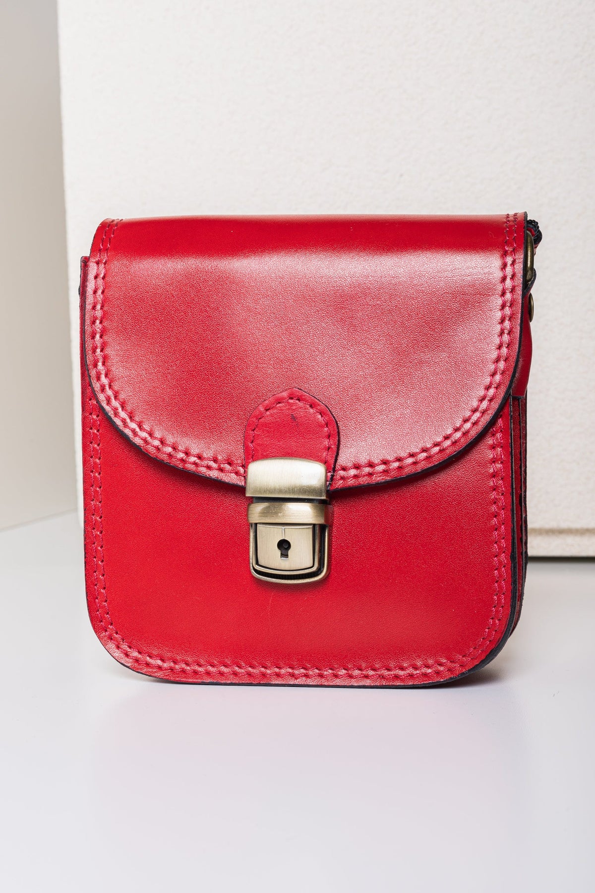 Leather Clasp Bag