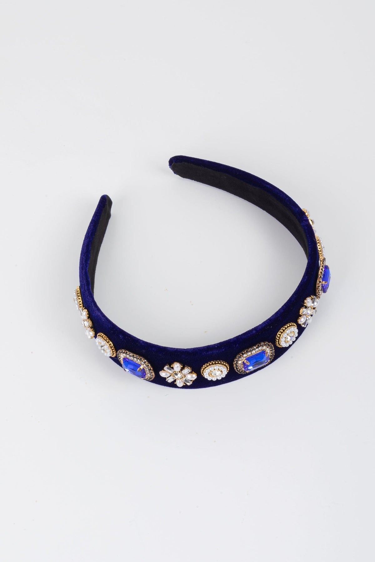 Sapphire Velvet Headband