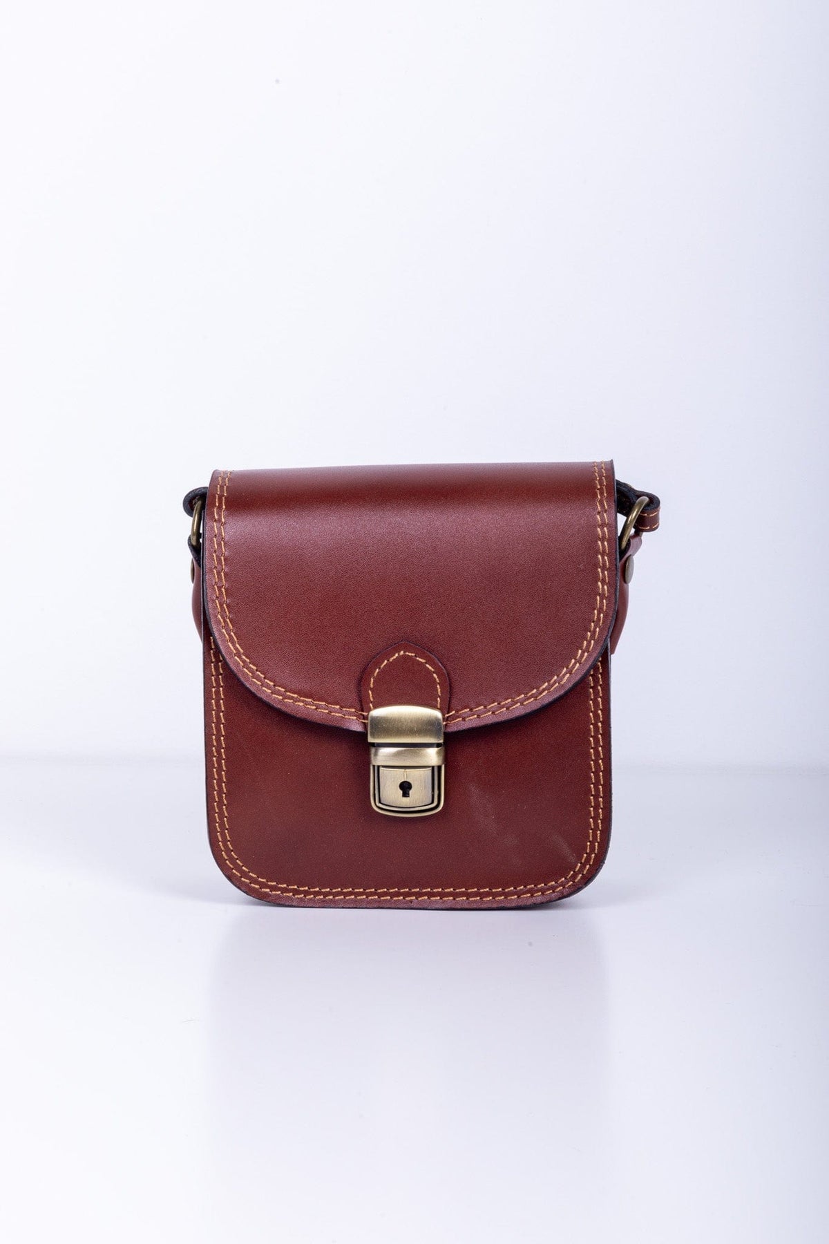 Leather Clasp Bag