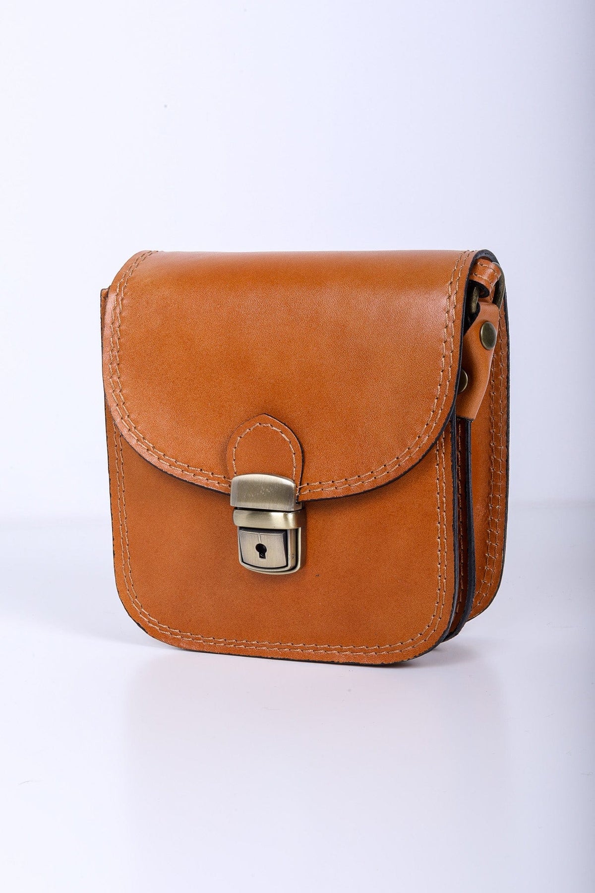 Leather Clasp Bag