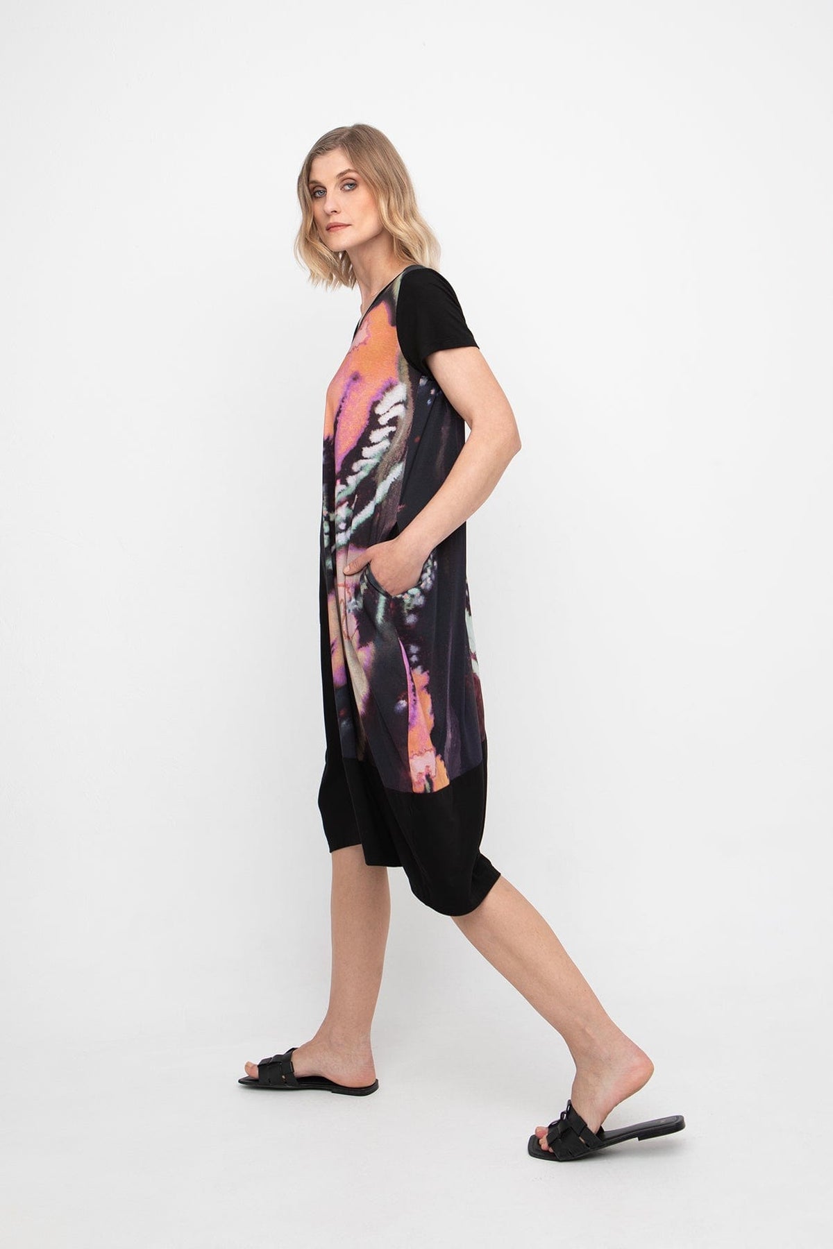 OZAI N KU Multi Floral Stripe Print Dress