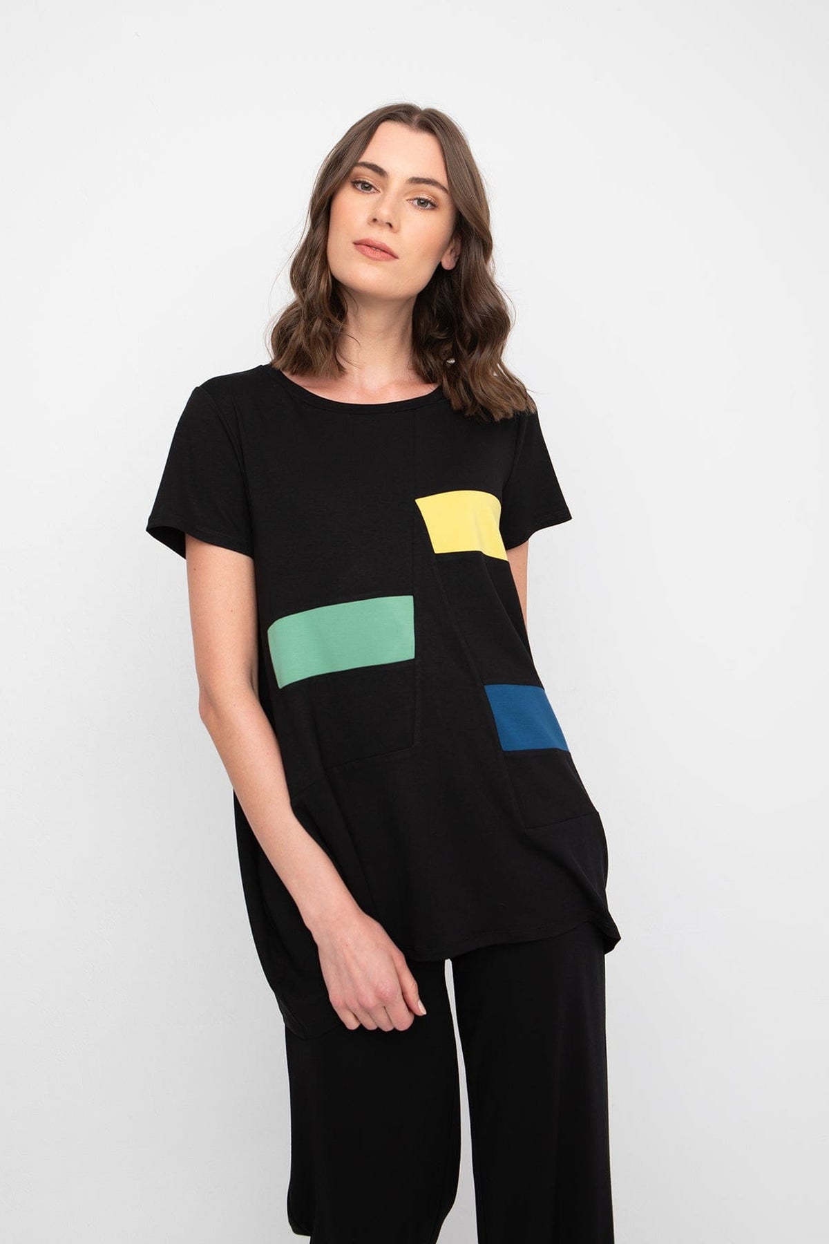 OZAI N KU Colour Block Basic Top