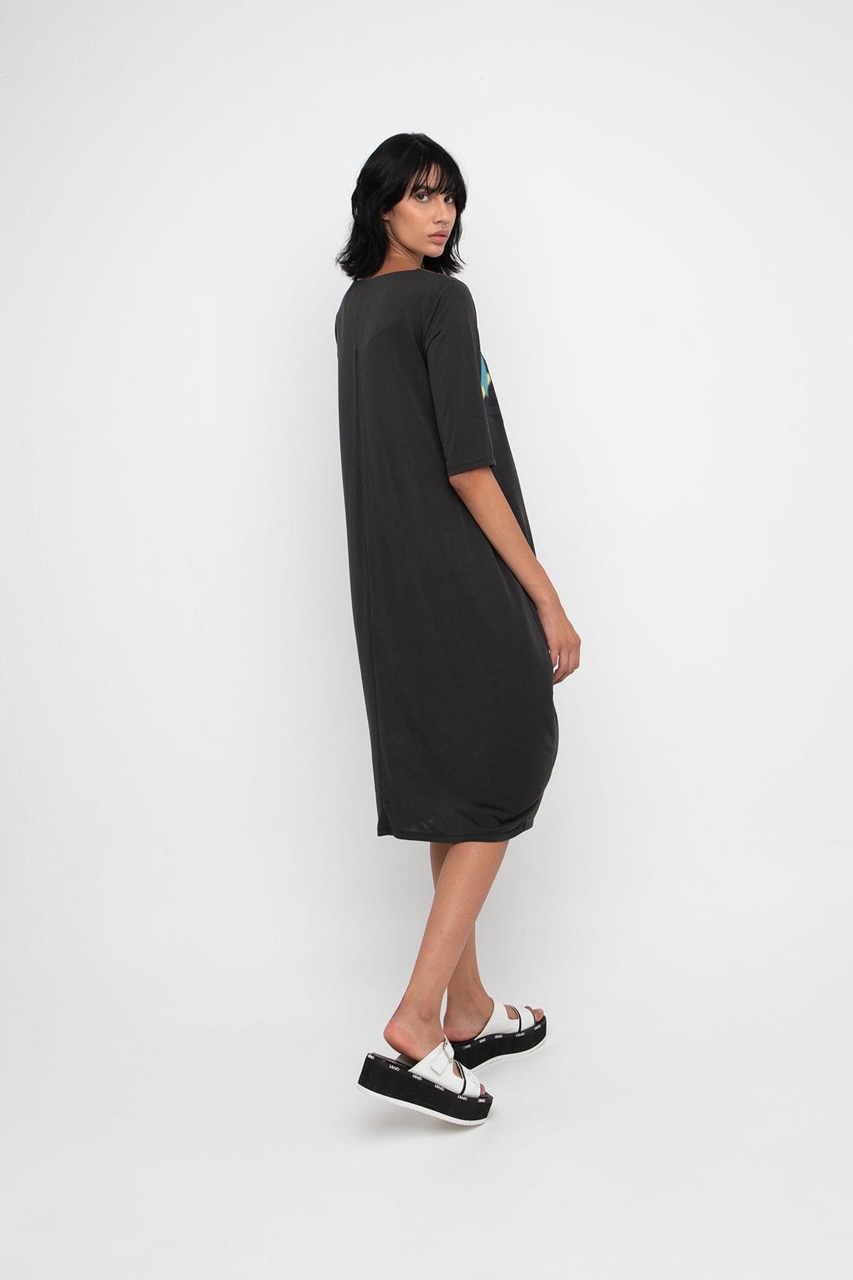 OZAI N KU Cap Sleeve Print Dress