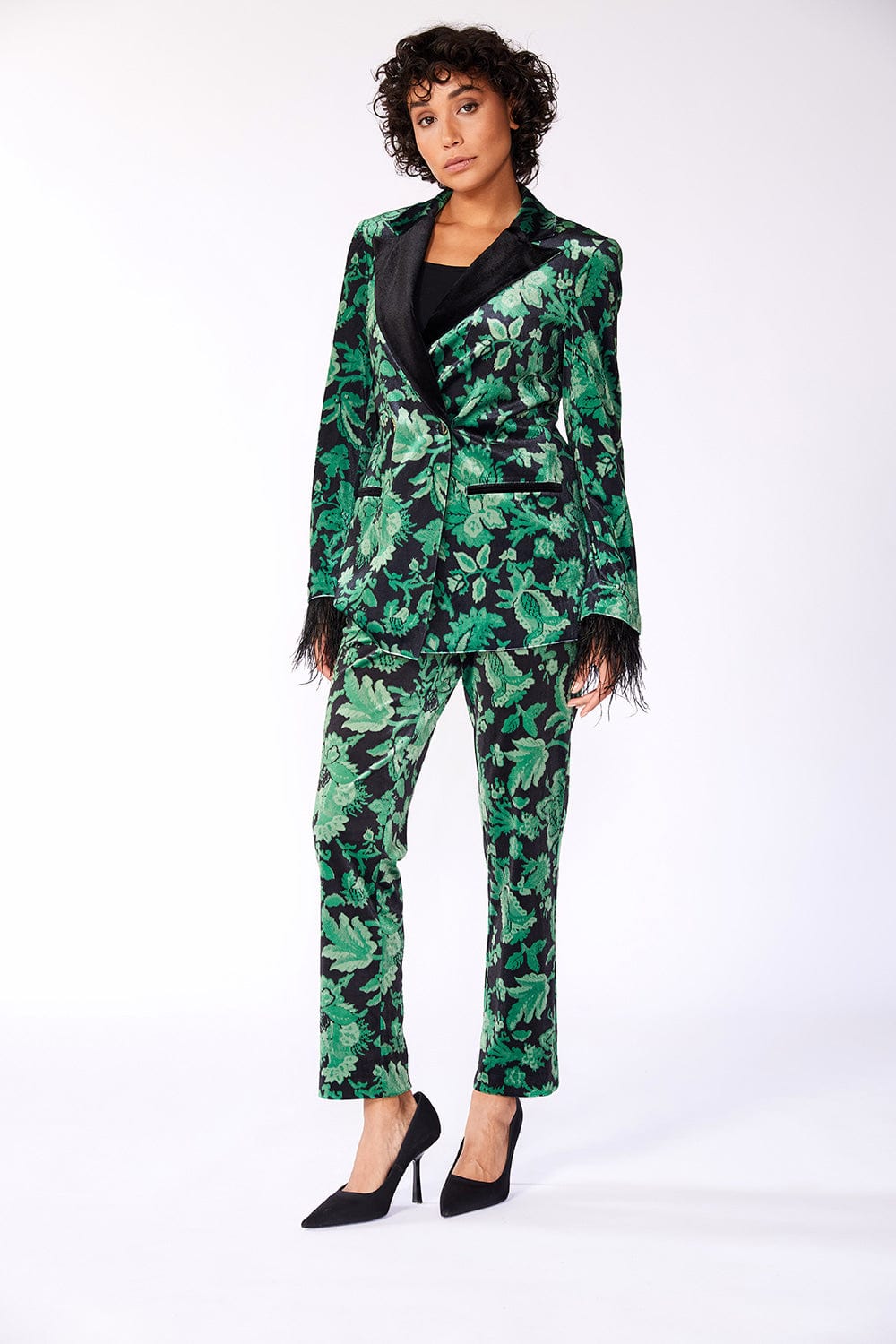 ART X Diva Print Velvet Trouser