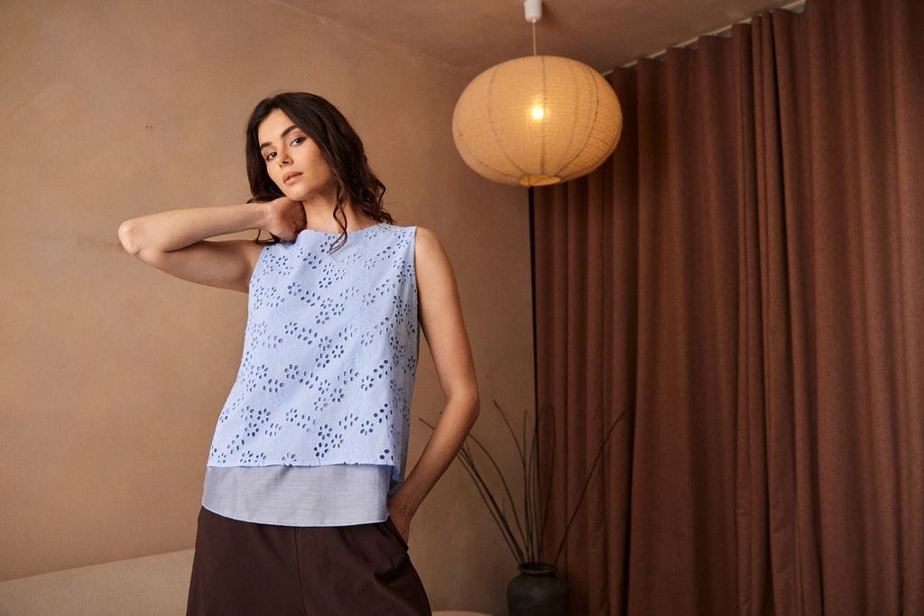 PERUZZI Floral Broderie Top