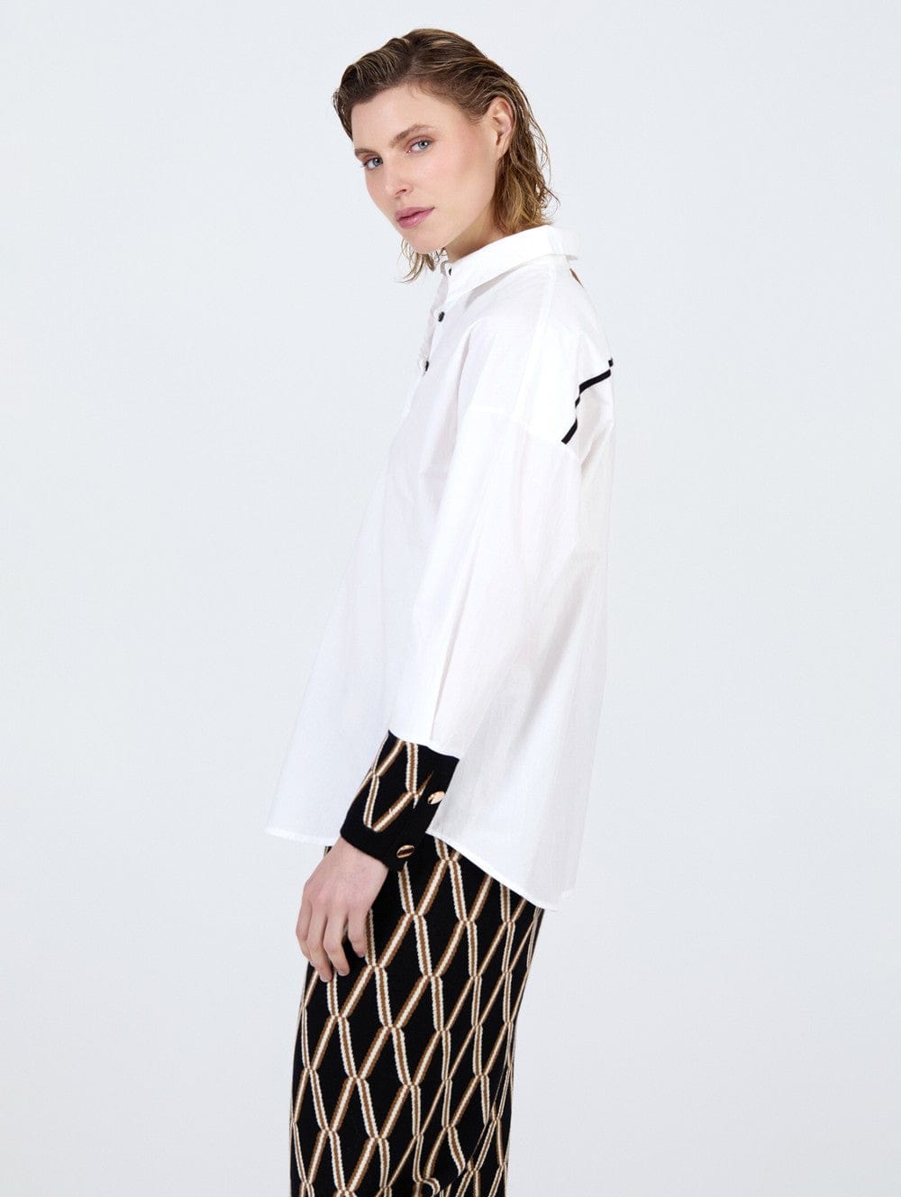 Skatie Contrast Trims Shirt