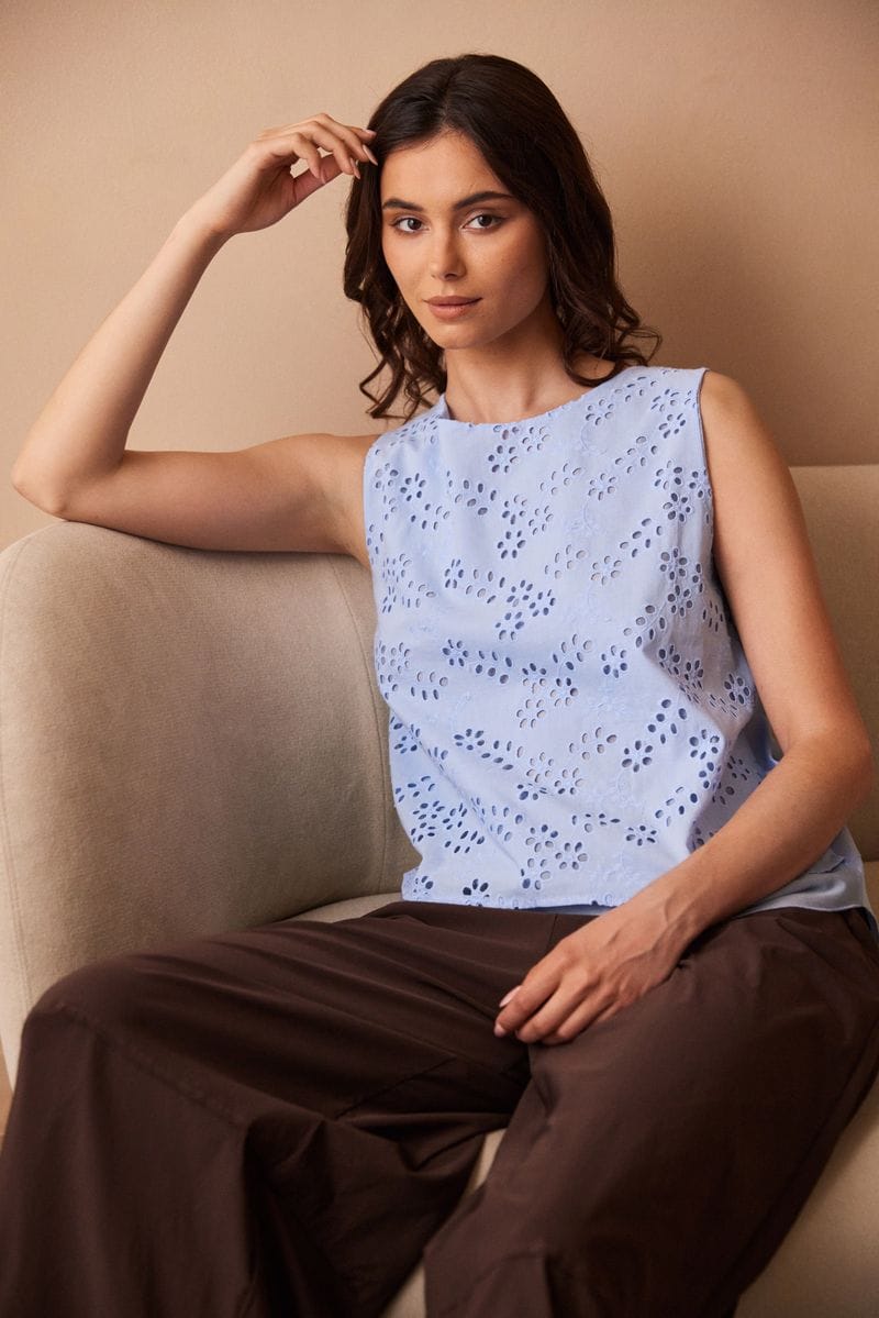 PERUZZI Floral Broderie Top