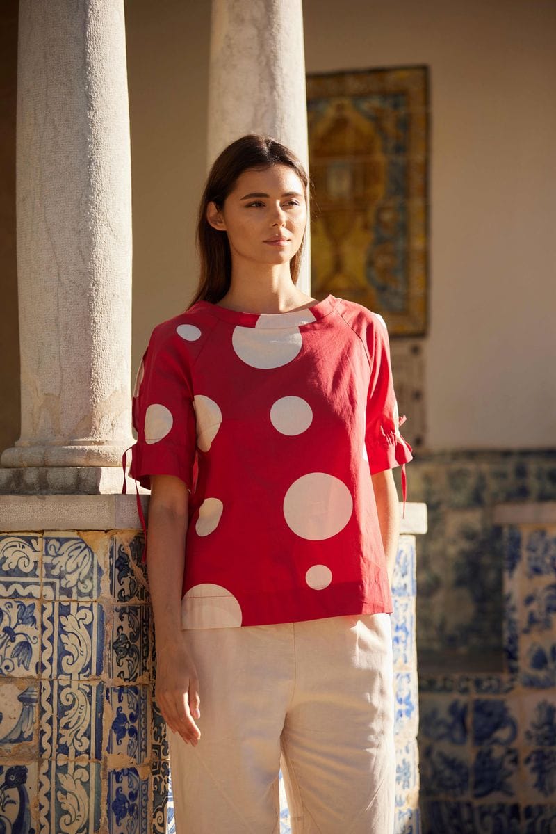 PERUZZI Circle Print Blouse