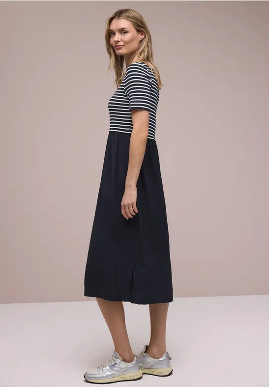 Street One Contrast Stripe Dress
