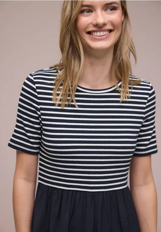 Street One Contrast Stripe Dress