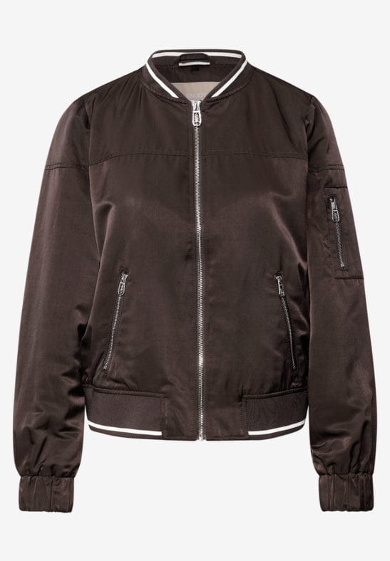 Street One Satin Jacket with Zipper Detail