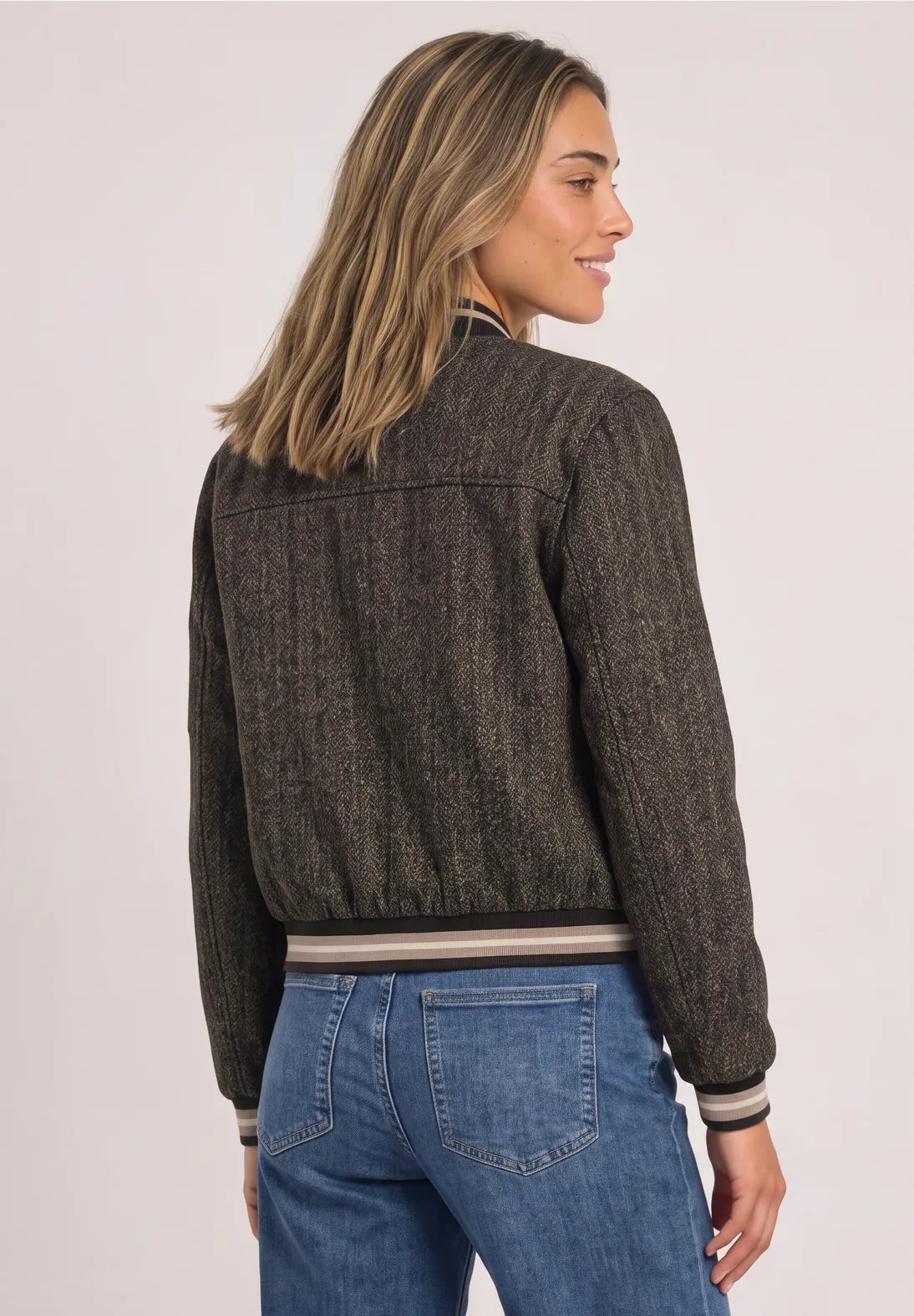 Street One Herringbone Zip Jacket