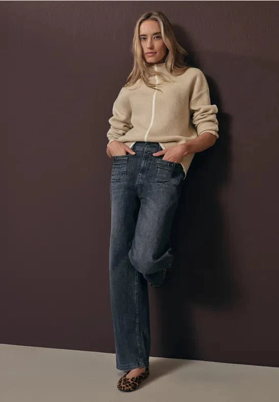 Street One Sports Stripe Turtle Neck