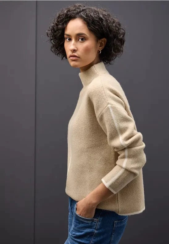 Street One Sports Stripe Turtle Neck