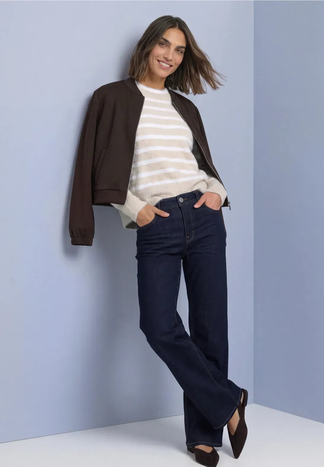Street One Fluffy Stripe Knit