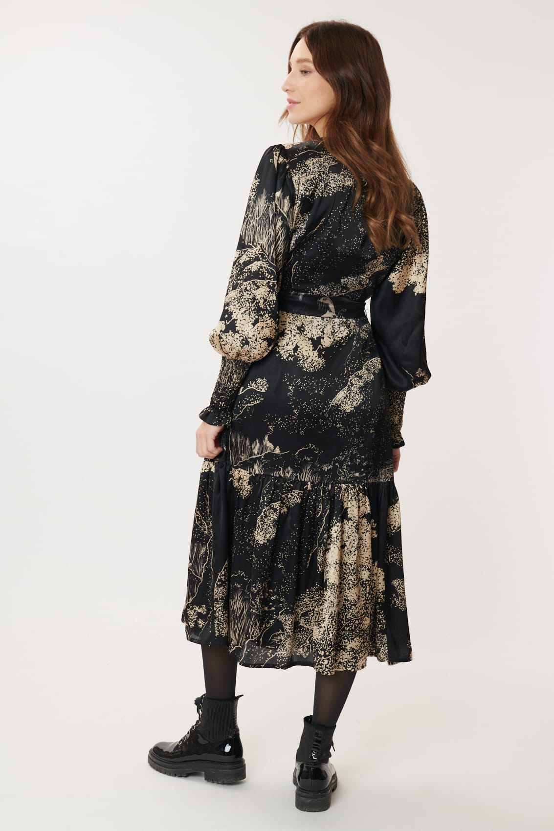 Derhy Midnight Print Wrap Dress