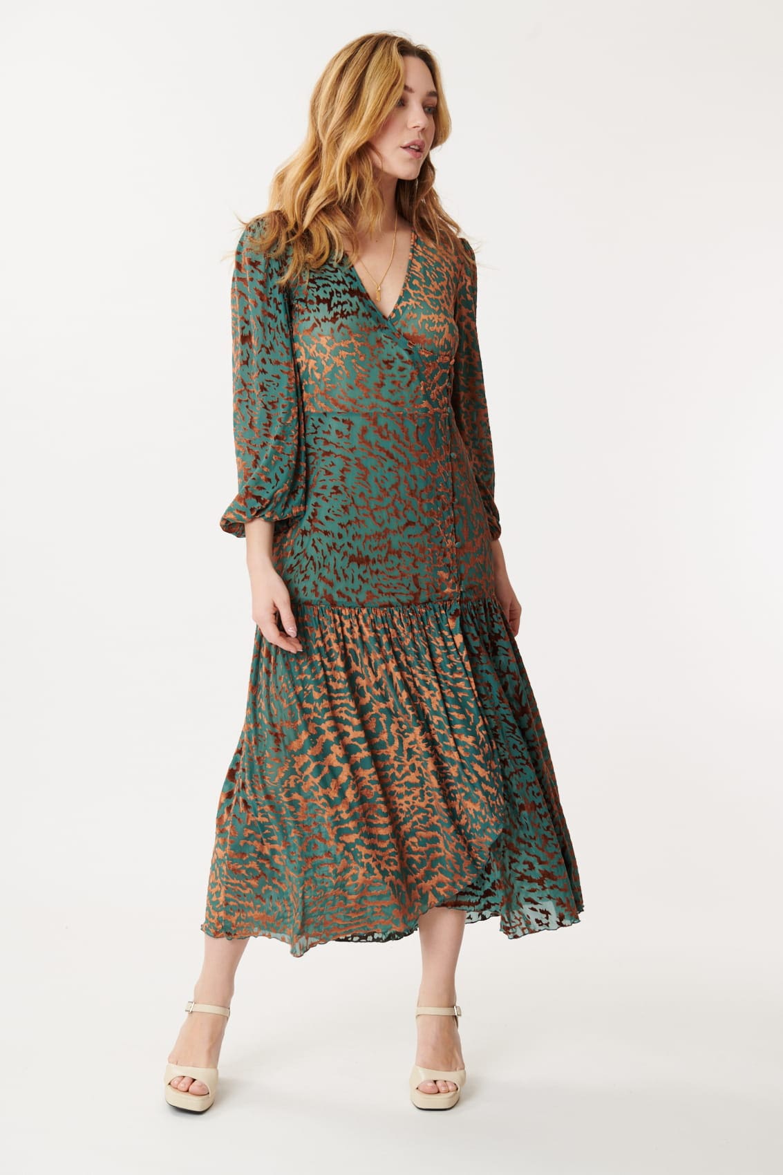 Derhy Velvet Print Dress