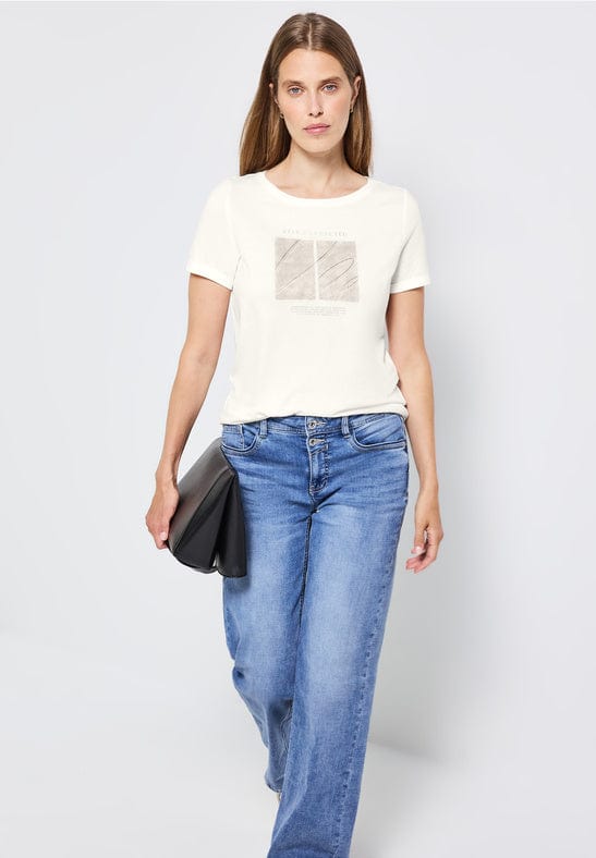 Street One Printed Tshirt with Turn Up Sleeve