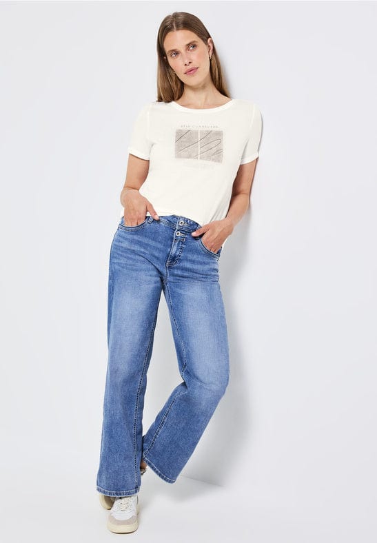 Street One Printed Tshirt with Turn Up Sleeve