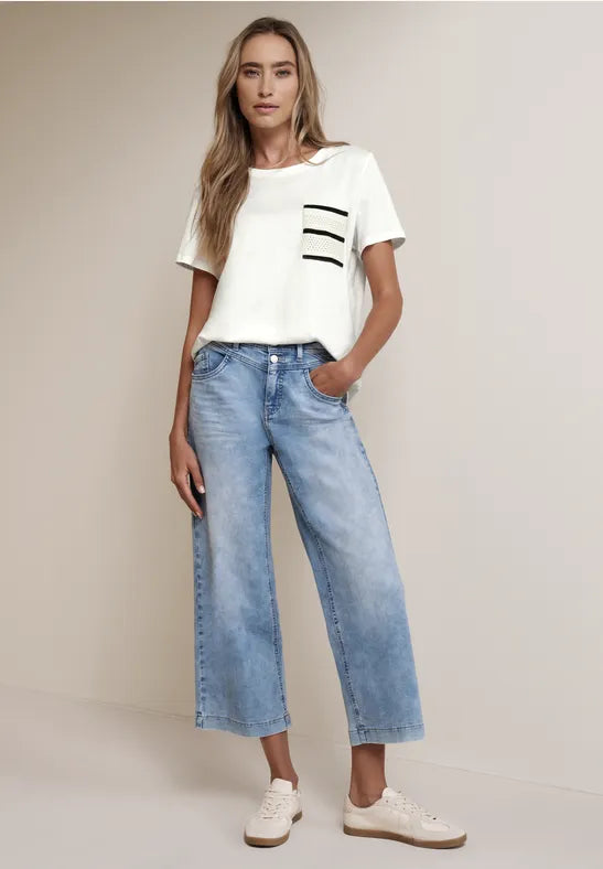 Street One Stripe Pocket Top