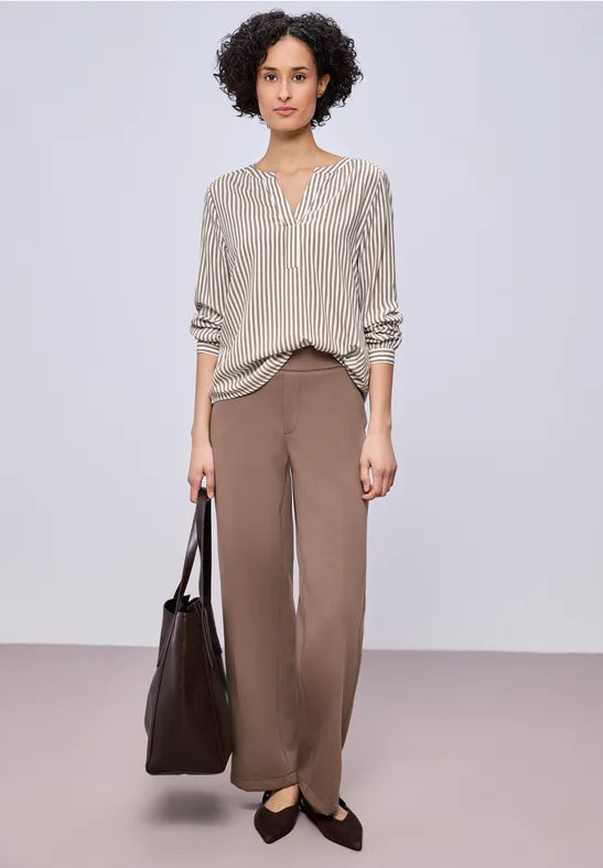 Street One Splitneck Striped Blouse