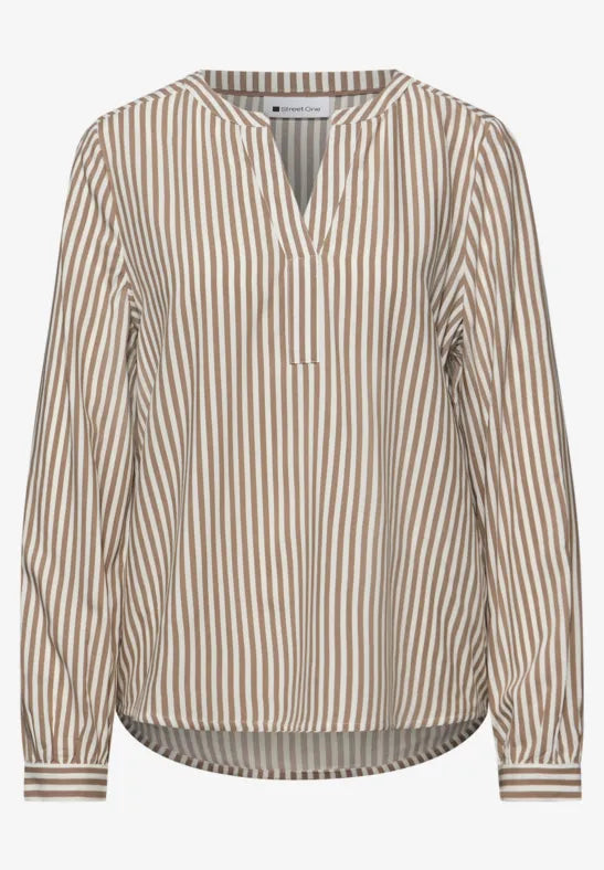 Street One Splitneck Striped Blouse