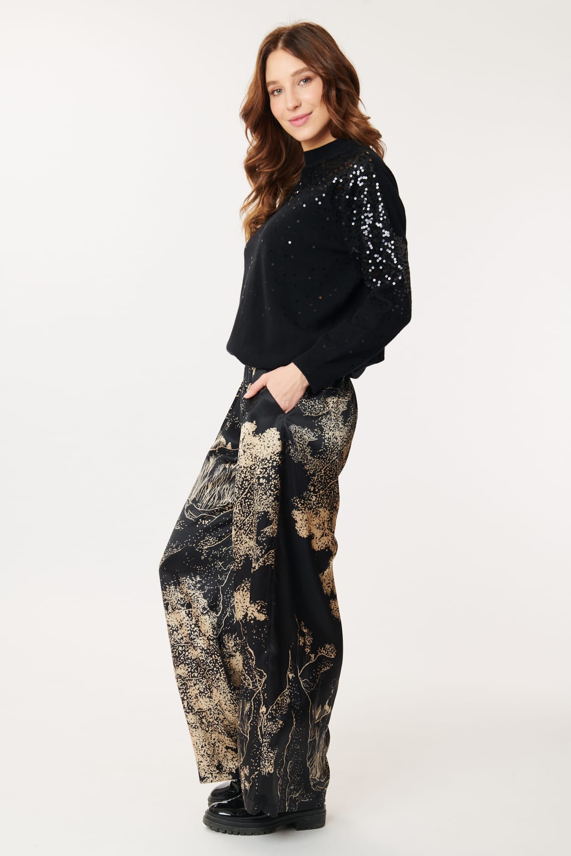 Derhy Midnight Print Trouser