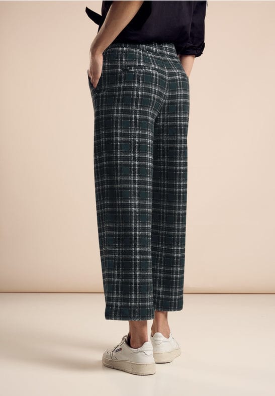 Street One Check Wide Leg Trouser