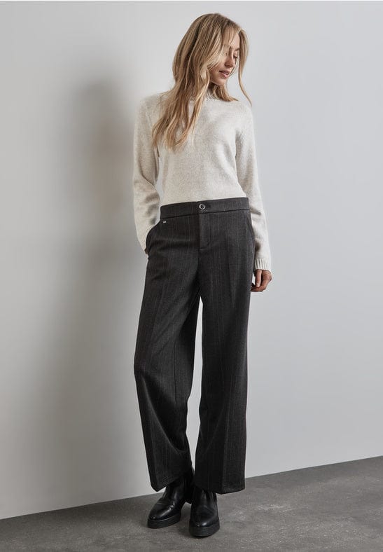 Street One Wide Leg Stripe Trouser