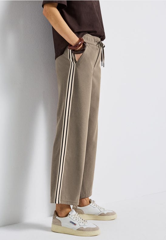 Street One Drawstring Pants with Contrast Side Stripe