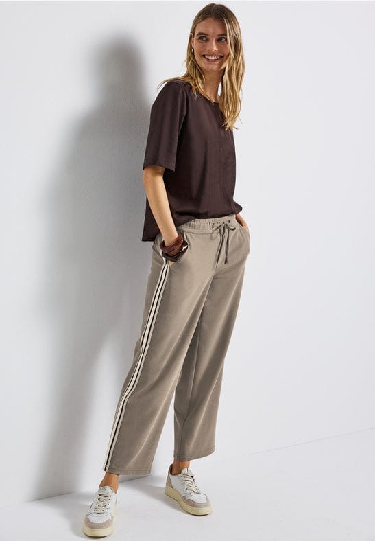 Street One Drawstring Pants with Contrast Side Stripe