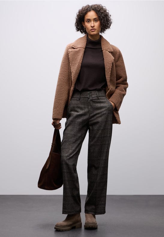 Street One Check Straight Trouser