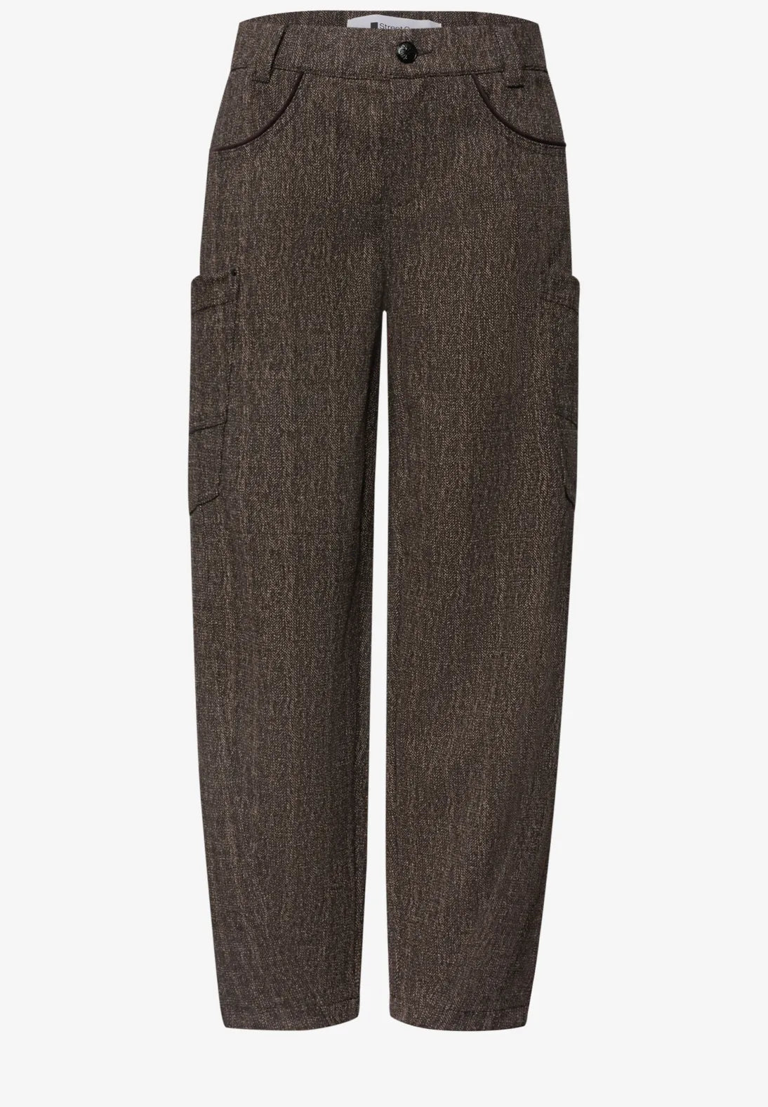 Street One Micro Check  Barrel Trouser