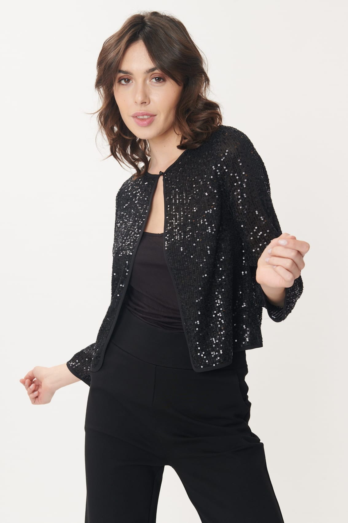 Sequin bolero cheap black