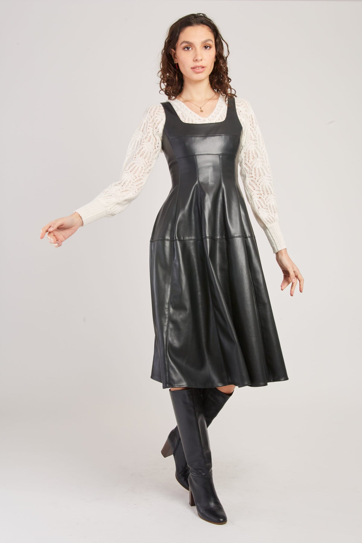 Derhy Pleather Dress