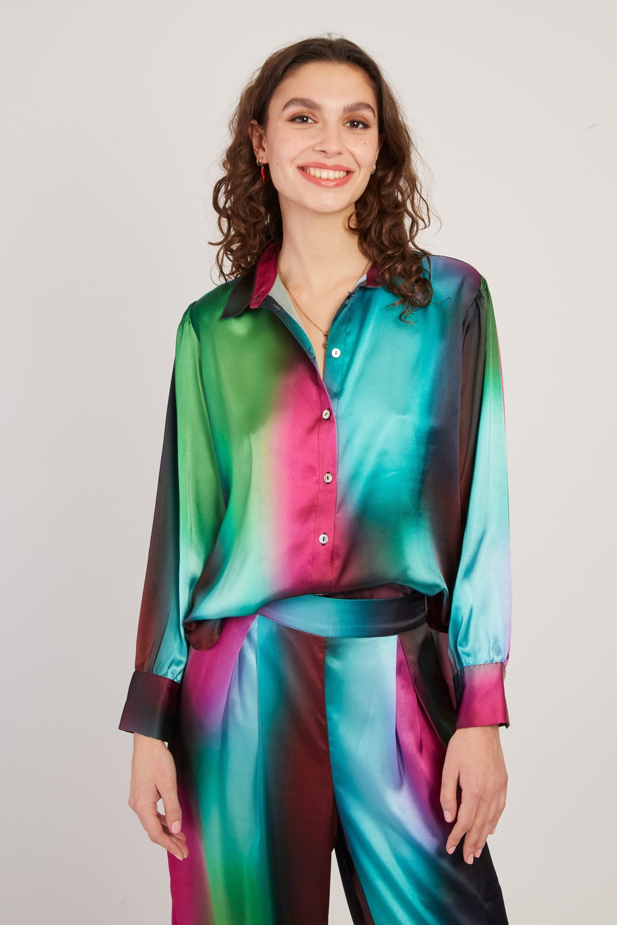 Derhy Ombre Print Blouse