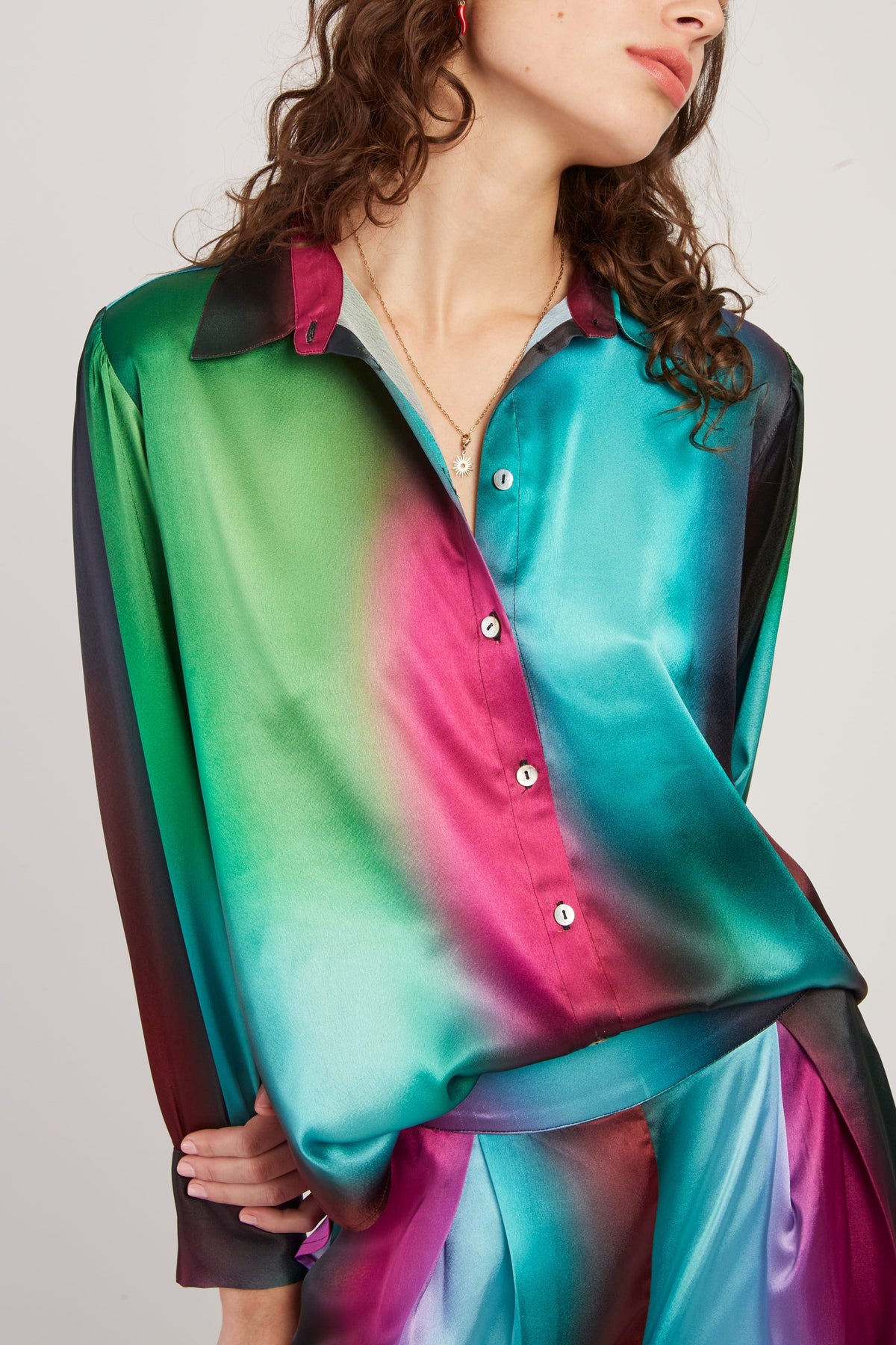 Derhy Ombre Print Blouse